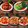 Modelos de Comida Simulada, Modelos de Comida, Platos Gourmet, Moldes de Comida China, Camarones Cocidos, Juego de Tres Platos y Una Sopa, Coliflor Salteada