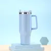 Amazon Taza de coche con asa de 40 oz, gran capacidad, termo de acero inoxidable 304, taza de hielo portátil para coche al aire libre