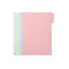 Papelería de doble propósito Recambio para cuaderno de hojas sueltas Venta al por mayor Páginas separadoras de plástico PP de cuatro colores Pestañas índice de cuaderno coloridas Papel separador