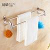 Barra de Toalla de Acero Inoxidable 304 Doble Barra Toallero con Gancho Puerta de Inodoro Trasera Baño Agujeros para Colgar en Pared Luz Brillante
