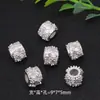 Cuentas huecas de circonita incrustada en oro de 14 quilates, cuentas de barril, accesorios para pulseras, collares, joyería tejida a mano, en stock, venta al por mayor