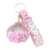 Llavero Cadena Botella Flotante Concha Muñeco Dibujo Animado Creativo Colgante Accesorios para Mochila Estudiante Rellenos de Aceite Pequeños Regalos Venta al por Mayor
