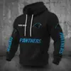 Jerseys de equipo transfronterizos europeos y americanos de talla grande, estampado digital 3D, corte holgado, con cremallera, con capucha, sudaderas deportivas, sudaderas de invierno