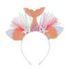 Diadema de malla de sirena colorida, gran oferta transfronteriza, diadema de sirena con forma de estrella de mar para fiestas infantiles, horquilla de princesa