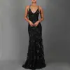 2025 Nuevo Vestido de Exportación Europeo y Americano Ebay Amazon Sexy Cuello en V Tirantes Lentejuelas Vestido Ropa para Mujer
