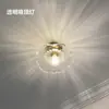 Lámpara Colgante Pequeña de Cristal de Lujo Vintage de Cobre Seleccionado Cuidadosamente para Pasillo, Entrada, Mesita de Noche, Balcón, Pasillo y Vestidor en Estilo Francés