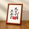 Novo Estilo Chinês Moldura de Madeira Maciça em Forma de Arco de 6 polegadas Moldura Vazia 7810 polegadas A4 Ornamento Tridimensional Montagem de Caligrafia Moldura Decorativa Suporte de Exibição
