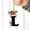 Pingente Plano de Letra Acrílica Transfronteiriço Decoração de Árvore de Natal Presente de Ano Novo Pingente de Carro