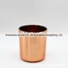 Hongyu Personalizado 8090 Copo para Vela Fundo Arqueado Ouro Rosa Galvanizado Ouro Porta-Velas de Vidro para Celebrações de Casamento