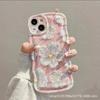 Pintura al Óleo Flor Rosa Dibujo Animado Soporte Adecuado para Funda de Teléfono Móvil Vivo # X90Pro/80 Y73/S15 Antideslizante para Mujer