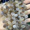 10*12mm ágata cristal agujero horizontal gotas de agua cuentas sueltas diy accesorios para pulsera collar gotas de agua planas semiacabadas