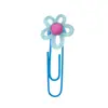 Clip de Papel de Flor de Acrílico Transparente Lindo Clip para Aglutinador de Corazón Girly Marcador de Página de Oficina para Estudiantes Clip de Papel de Colores