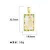 Joyería Estilo Minimalista Europeo y Americano, Colgante con Goteo de Aceite, Collar con Placa Rectangular de Nombre Personalizado para Mujer, Suministro de Fabricante Transfronterizo