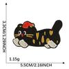 Accesorios originales con logo de bordado a computadora, autoadhesivos, parche bordado de gato de dibujos animados DIY, parche decorativo, parche de tela
