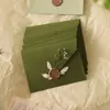Tarjeta de Cumpleaños Verde Aguacate con Sobre Verde Oliva Bendición de San Valentín Gratitud Gracias Tarjeta Escrita a Mano para Evento de Año Nuevo