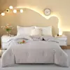 Edredón blanco de proteína de soja al 30% Clase A, edredón grueso de invierno jacquard de fibra de soja para ropa de cama de dormitorio de primavera y otoño, venta al por mayor