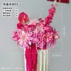 Juego de Flores Artificiales para Mesita de Noche de Boda, Arreglo para Mueble de TV de Sala de Estar de Boda, Arreglo Floral, Fábrica de Decoración Floral de Boda para Dormitorio