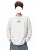 Sudadera Pesada Desconstruida con Remaches para Hombre Marca Trendy Primavera/Otoño Base Holgada Manga Larga Top Casual