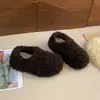 Zapatillas de felpa cálidas de invierno para interior que aumentan la altura, zapatos esponjosos para personas perezosas, zapatos de algodón para mujer 2026, calzado de exterior, zapatos de algodón con talón cerrado y forro polar añadido