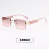 Gafas de Sol Sin Montura de Borde Cortado Estilo Ins Personalidad Tendencia para Exteriores Sesión de Fotos Callejera Protección Solar Versátil