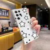 Funda Transparente Simple de Estrellas Negras y Blancas Tres Estrellas para Teléfono Adecuada para S22Ultra Funda Fina Suave Cubierta Protectora Venta al por Mayor