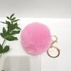 Amazon colgante de bola de pelo transfronterizo llavero de bola de pelo de imitación de conejo colgante de felpa para bolso colgante para coche teléfono móvil