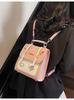 Transfronterizo 2026 Color de Moda Bloques de Color Viaje Casual Diseño Estilo Universitario Nuevo Diseño Textura Bolso Mochila para Mujeres