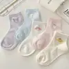 Meias Infantis Verão Ultra Finas Meias Cartoon Malha Respirável Infantil Meias de Verão Anti-Pilling para Crianças de Meio e Grande Porte
