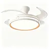 Lámpara de Ventilador Invisible para Restaurante Moderna Simple para el Hogar Integrada Silenciosa Inteligente de Frecuencia Variable Protección Ocular Ventilador de Techo para Dormitorio L696