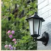 Lámpara de Pared Solar de Vidrio Diamante para Exteriores Estilo Chino Nuevo para Patio de Villa Pasillo Balcón Lámpara de Pared Impermeable Super Brillante Luz para Jardín