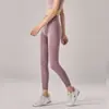 Leggings Deportivos Lulu Estilo Europeo y Americano para Fitness, Pantalones de Yoga Levanta Glúteos Color Durazno para Mujer, Pantalones de Yoga Ajustados de Cintura Alta con Sensación de Segunda Piel
