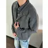 Exclusivo para Amazon: Chaqueta de punto cardigan casual versátil de cuello medio alto retro americano, mezcla casual de nicho