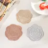 Manteles Individuales Domésticos de PVC Estilo Europeo Transfronterizos, Manteles Individuales de Hotel Estilo Occidental Huecos de Lujo Ligero Aislantes del Calor, Posavasos de Flor de Rosa ¡Ya Disponibles!