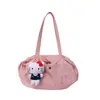 Bolso plisado de color liso nuevo, bolso de tela ligero, bolso para ballet y yoga, adecuado para el trabajo y los viajes, bolso de hombro de gran capacidad estilo coreano