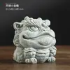 Figura de Animal de Té Gran Sabio de Arenisca Verde Estilo Chino, Adorno de Escritorio Wukong, Paisajismo de Roca para Acuario, Maceta de Decoración para el Hogar
