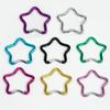 Clipes de Mola Coloridos em Formato de Osso, Argolas Abertas Estrela de Cinco Pontas, Argolas de Mola em Formato de Coração, Acessórios para DIY de Chaveiro, Argolas de Conexão para Contas