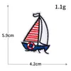 Serie de Barcos de Vela Bordado por Computadora Pegatinas de Tela Bordadas Comercio Exterior Transfronterizo Ropa Pegatinas Decorativas Parche para Agujeros DIY