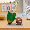 Paraíso do Moinho de Vento Panda Fofo Porta-Canetas Cultural e Criativo Ornamento Multifuncional Decoração de Mesa de Escritório Presente Inspirador de Ânimo