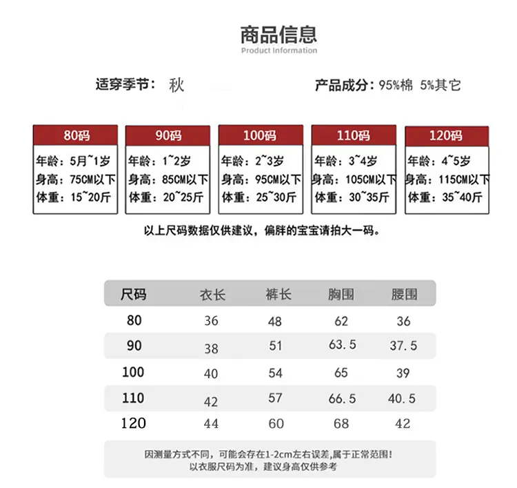 尺码表
