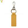 En stock Llavero Colgante de Cuero Metálico Bronce Anillo Plano Ancho de Cuero Llavero Cuadrado Colgador de Llave