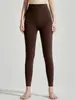 Calça de Yoga Customizada Cor de Pêssego de Cintura Alta Levanta Bumbum Sem Costuras Incômodas, Adequada para Corrida, Primavera, Verão e Outono, Roupa Fitness Esportiva de Caimento Justo para Mulheres