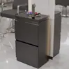 Gabinete de corte de pelo de acero inoxidable para barbería estante de almacenamiento para salón de peluquería gabinete pequeño carrito gabinete de herramientas simple para barbería