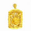 Colgante de moneda de oro con forma de tiranosaurio Rex bañado en oro, colgante de moneda de oro con forma de mordedura de dragón grande, collar para fiesta
