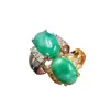 Anel de Jade Anel de Jade Verde Seco Anel Oval Verde Seco Anel de Jade e Diamante Anel de Jade Atacado