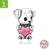 Plata Ziyun Nuevo plata 925 perrito con cuentas amor Perrito animal Cuentas DIY joyería al por mayor SCC1677