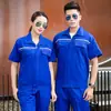 Roupa de Proteção do Trabalho com Faixa Refletora Roupas de Trabalho para Rede Elétrica Personalizadas Verão Manga Longa Fina Antiestática Conjunto de Roupas de Trabalho