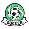 Pingentes de Chuteira de Futebol Transfronteiriços Borracha Macia de PVC Desenho Animado Acessórios para Sapatos da Copa do Mundo Clipes de Sapato Destacáveis DIY Atacado em Estoque