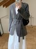 Foto Real de Itens em Estoque: Blazer Feminino para Outono e Inverno 2026, Novo Estilo, Estilo Petite Hepburn