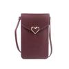 Comercio Exterior Europeo y Americano Bolsa de Amor para Mujer Decorativa en Forma de Corazón Transparente Pantalla Táctil Simple Retro Bolso de Mujer ZZ0016