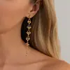 Acessórios transfronteiriços europeus e americanos: Colar sexy de menina com contas redondas e franjas, corrente longa em Y da moda com contas CCB para clavícula